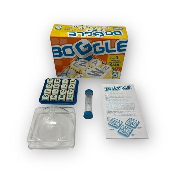 Boggle 3 Minute Word Search Family Game Parker Brothers Complete 2005 Box Flawed - Picture 3 of 4